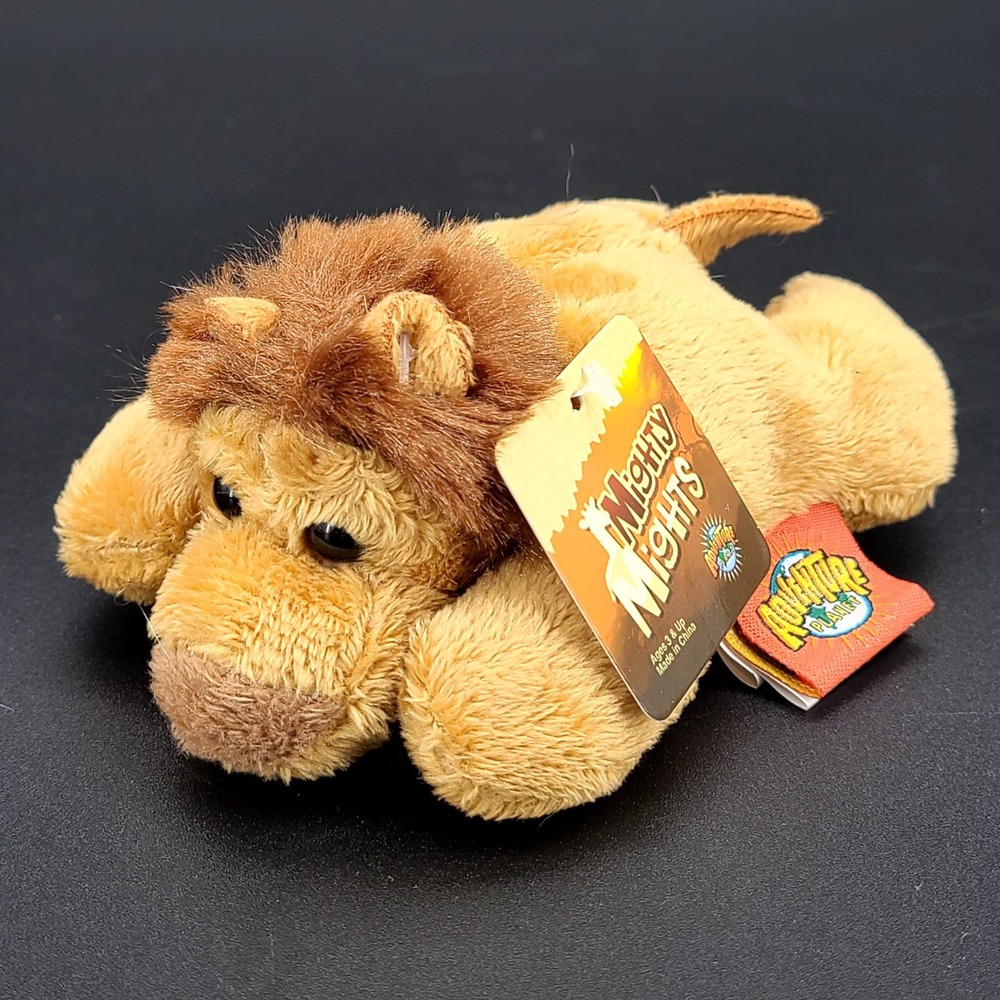 Adventure Planet Mighty Mights Lion Plush 5" Mini Safari Stuffed Animal NWT